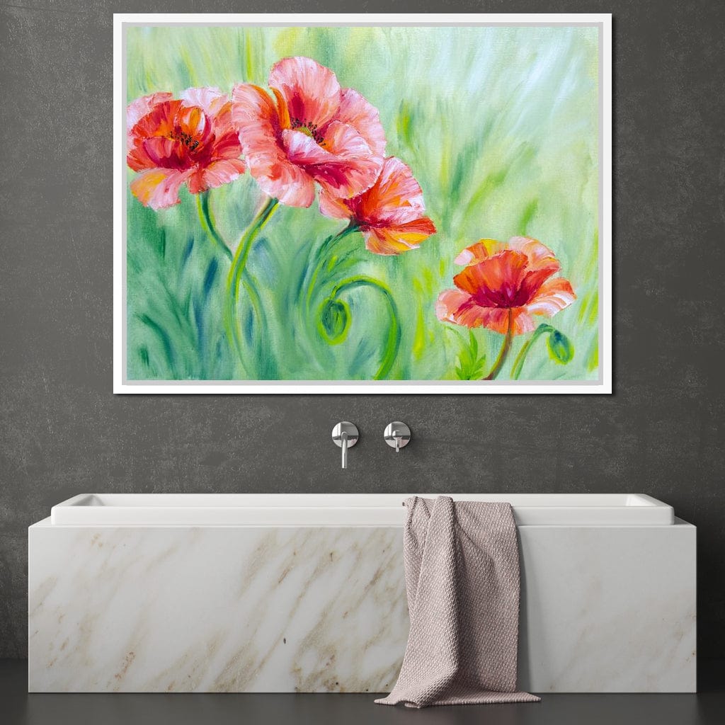 Summer Poppies Canvas Wall Art