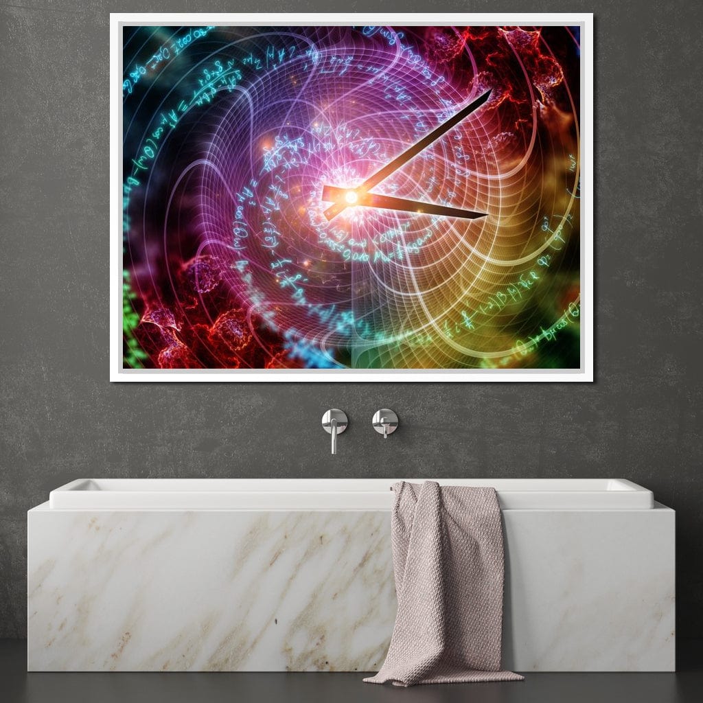 Spacetime Clock Canvas Wall Art