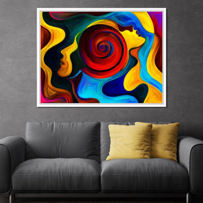 Red Swirl Canvas Wall Art