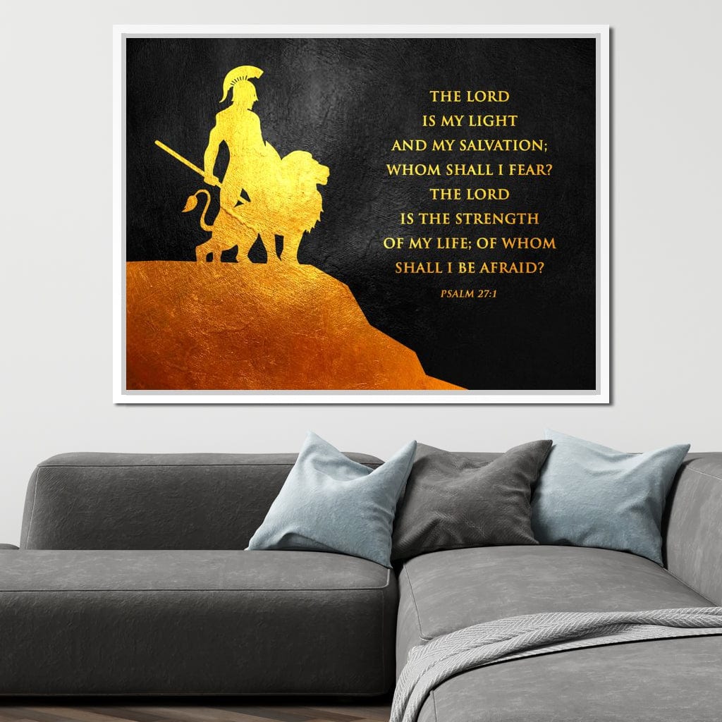 Psalm 27:1 Canvas Wall Art