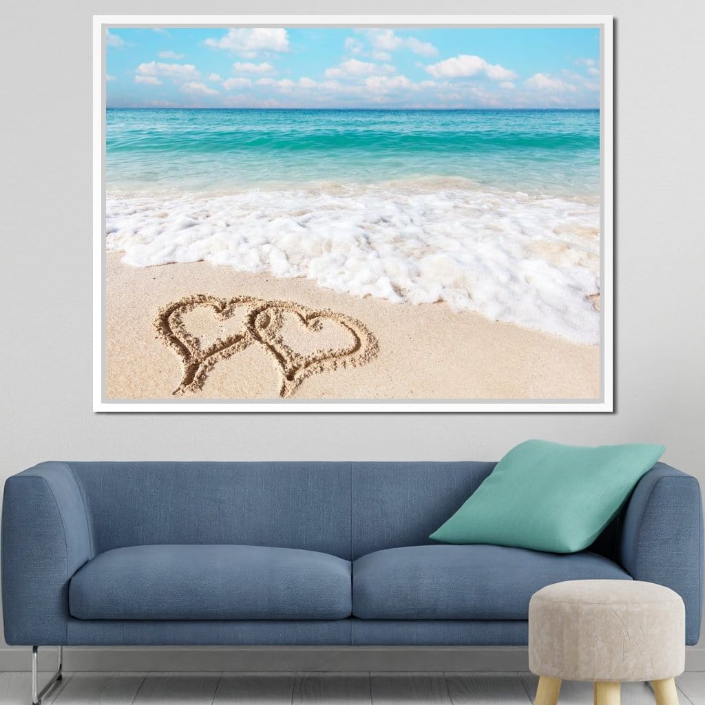 Love Beach Canvas Wall Art