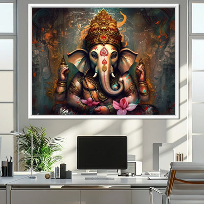 Ganesha's Wealth Canvas Wall Art