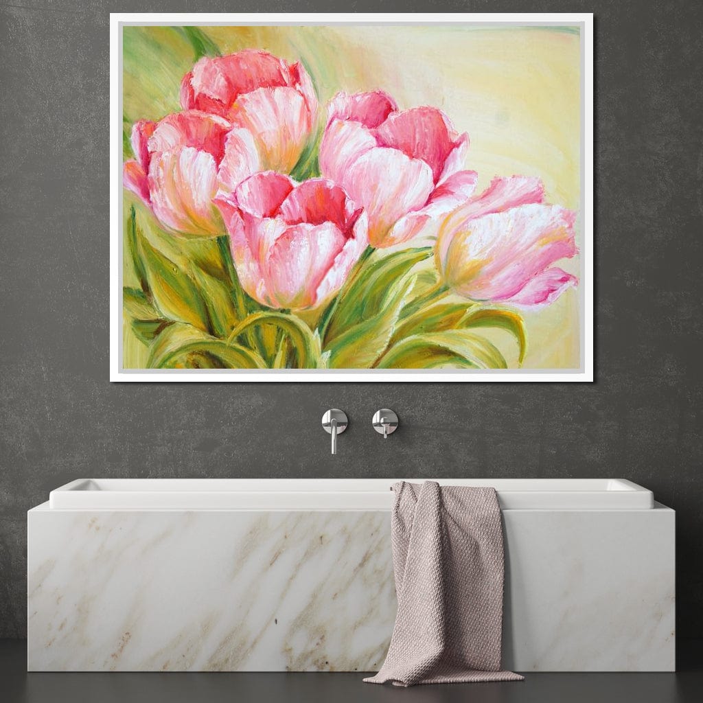 Pink Tulips Canvas Wall Art