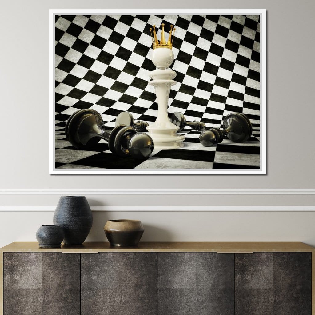 Chessboard King Canvas Wall Art