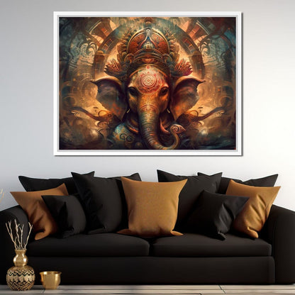 Majestic Ganesha Canvas Wall Art