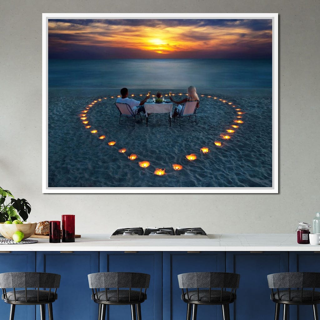 Valentine's Day Dinner Canvas Wall Art