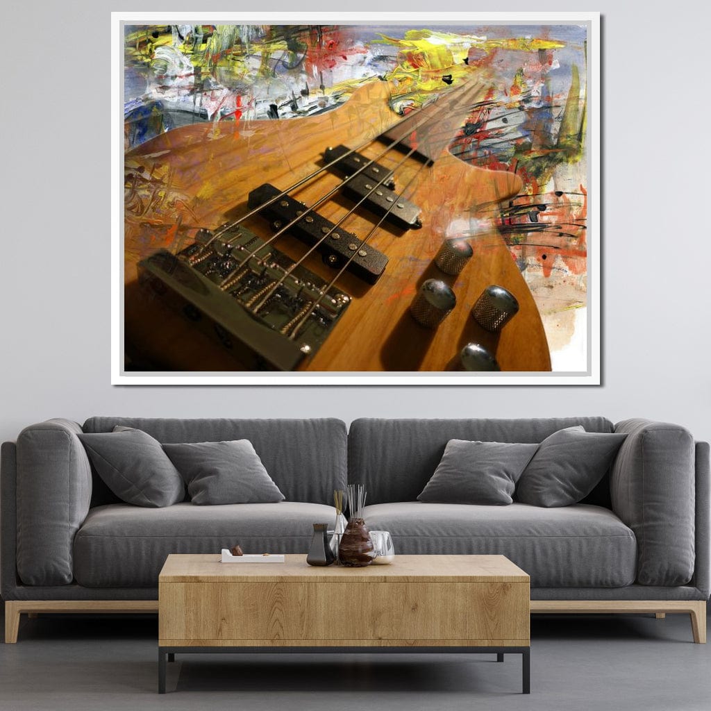 Bass Guitar Canvas Wall Art