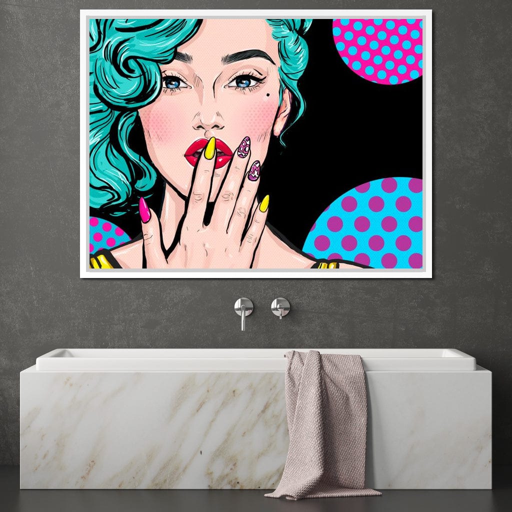 Pop Art Lady Canvas Wall Art