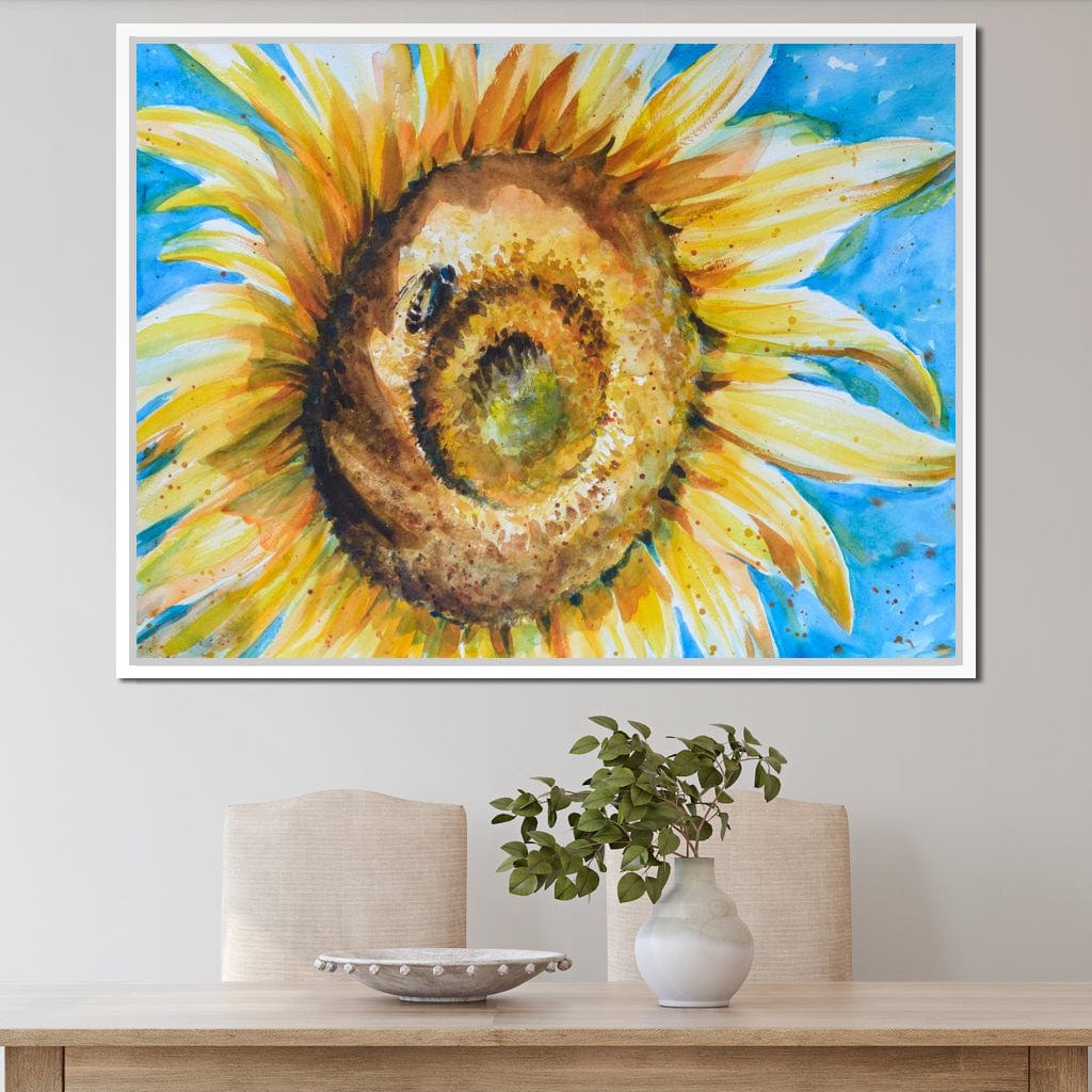 Golden Sunflower Canvas Wall Art
