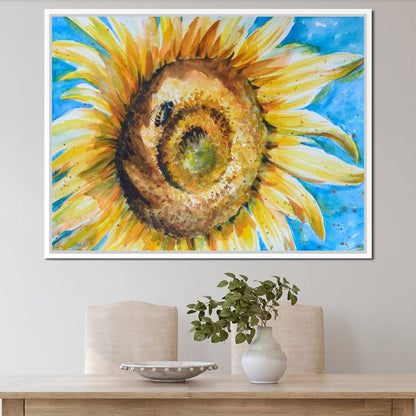 Golden Sunflower Canvas Wall Art
