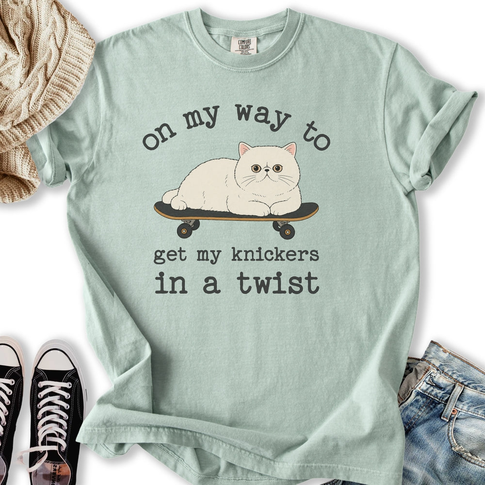 Knickers In A Twist Cat Relaxed Tee