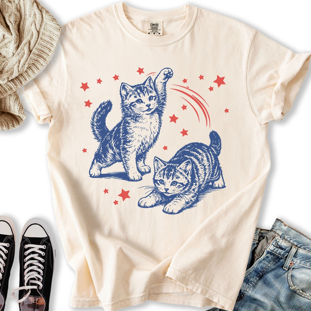Patriotic Kittens Relaxed Tee