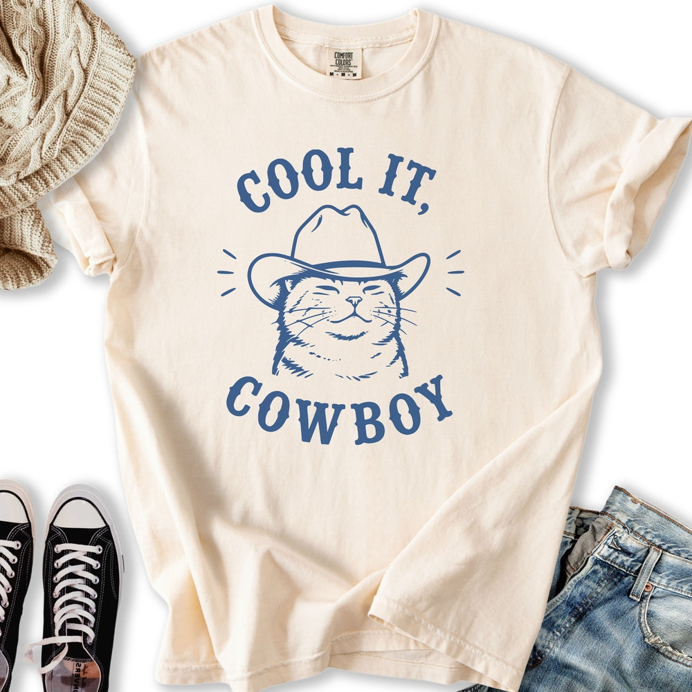 Cool It Cowboy Cat Relaxed Tee