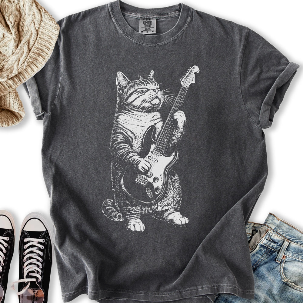 Electric Guitar Cat Relaxed Tee