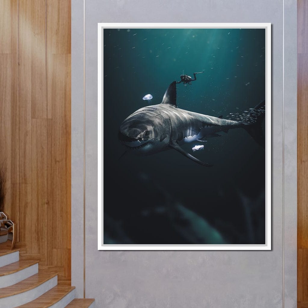 Megalodon Canvas Wall Art