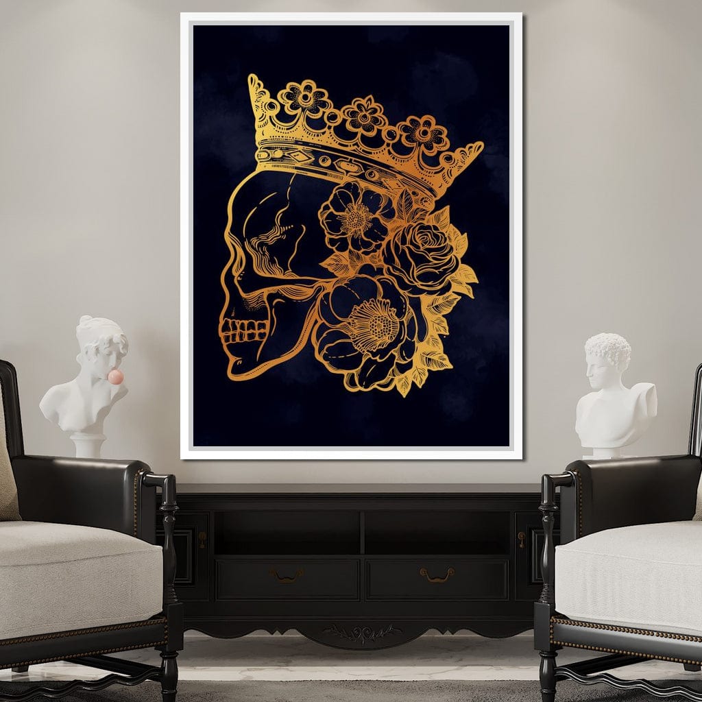 Skull Crown Canvas Wall Art