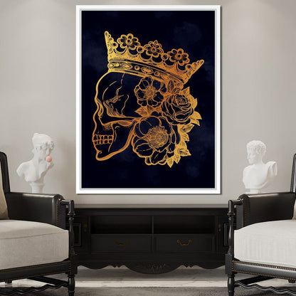 Skull Crown Canvas Wall Art