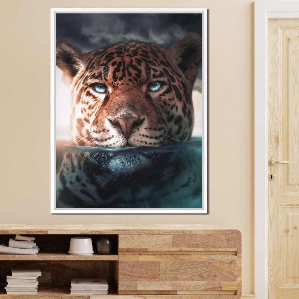 Leopard Underwater Canvas Wall Art