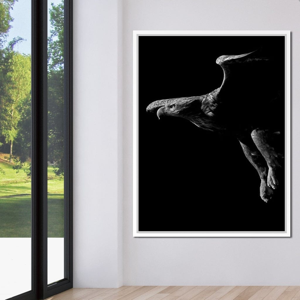Black and White Eagle Canvas Wall Art