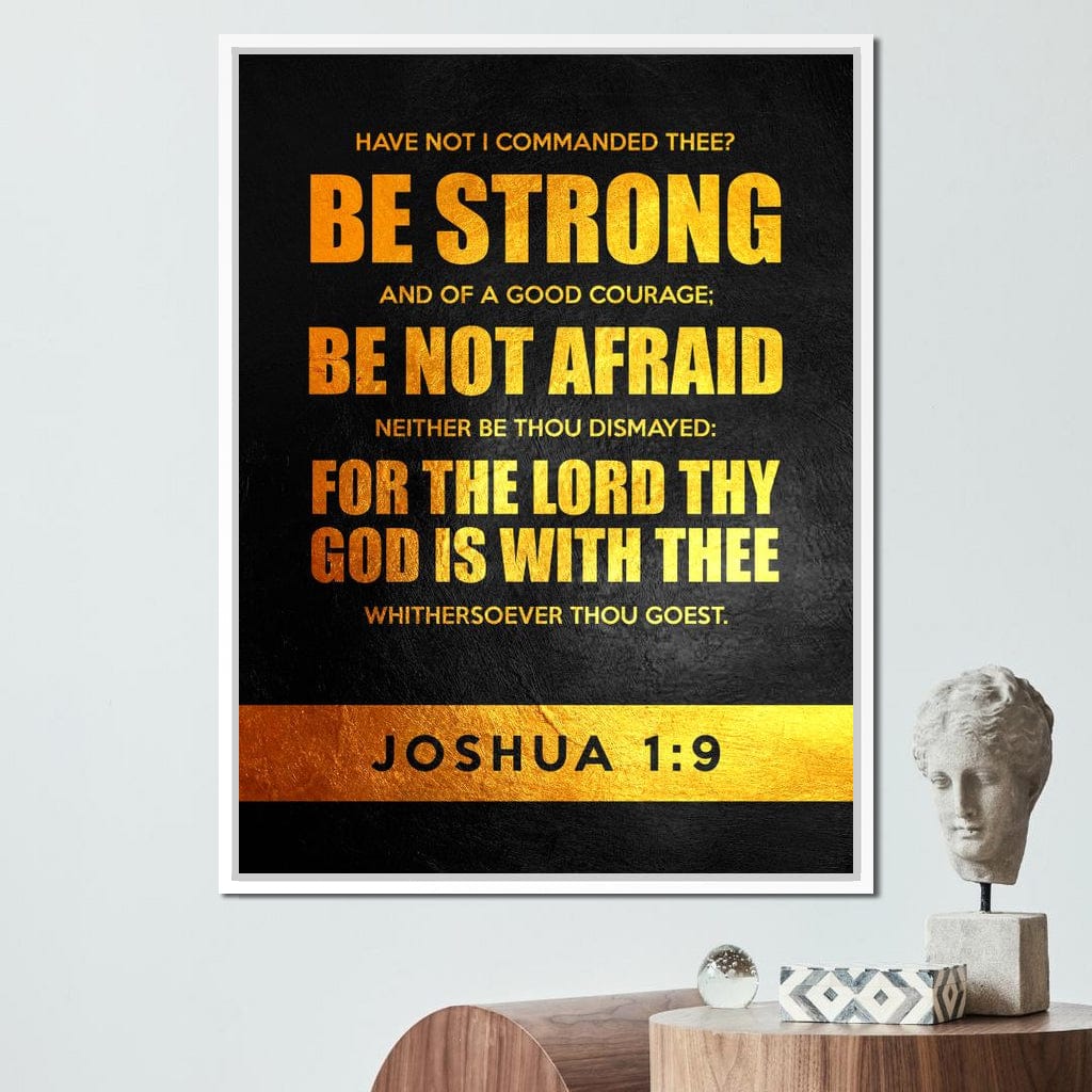 Joshua 1:9 Canvas Wall Art