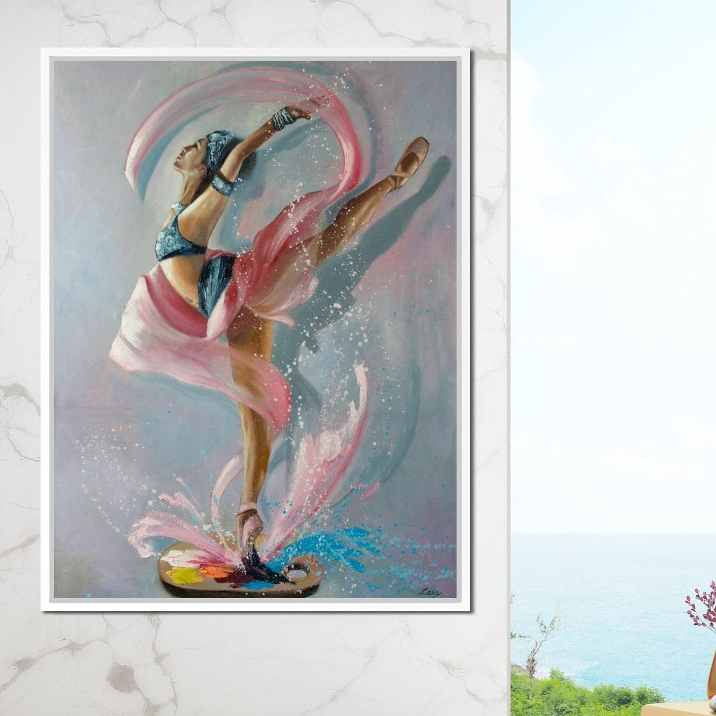 Ballet Dancer Artist Palette Canvas Wall Art