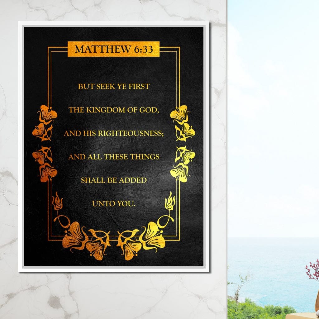 Matthew 6:33 Canvas Wall Art