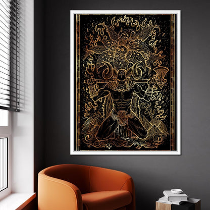 Zodiac sign Aries Canvas Wall Art