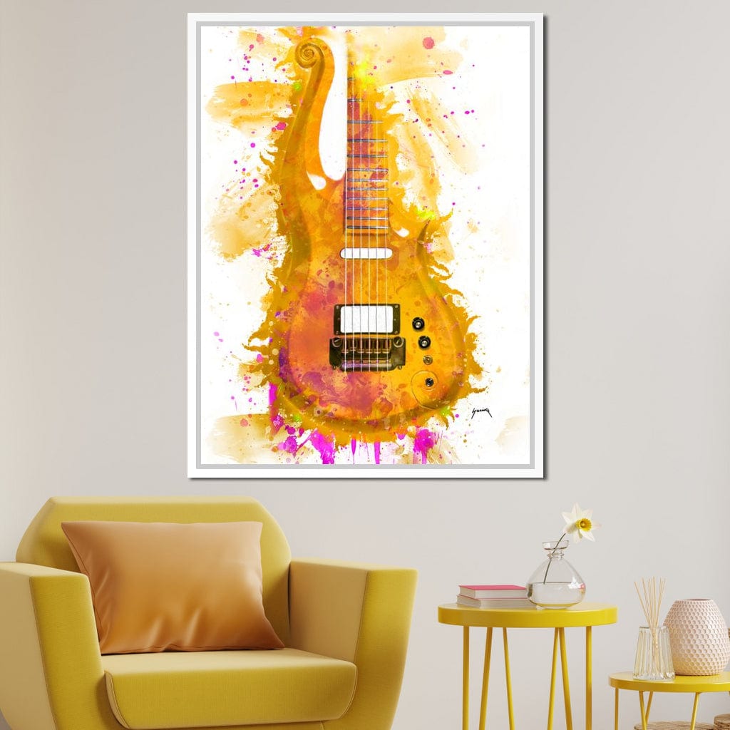 Prince's Guitar Canvas Wall Art