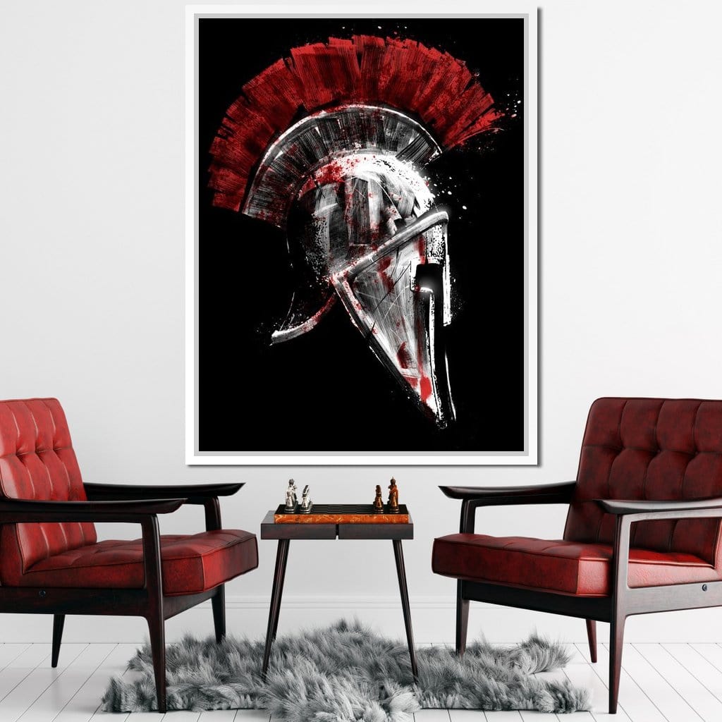 Greek Warrior Helmet Canvas Wall Art