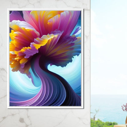 Flower Splash Art Canvas Wall Art