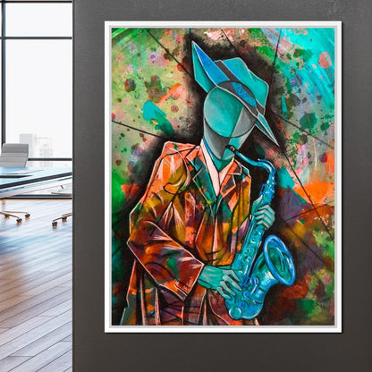 Soul Jazz Player Canvas Wall Art