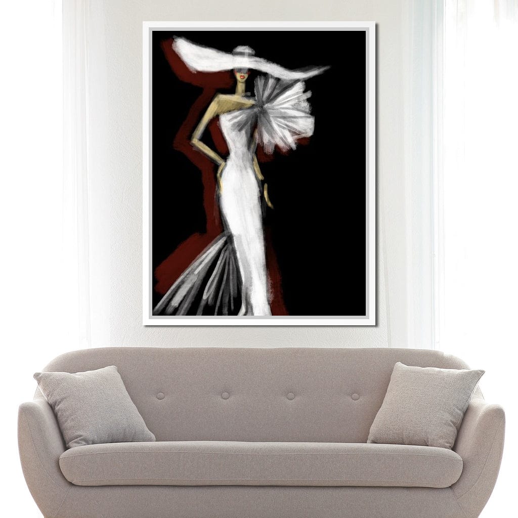 The White Dress Canvas Wall Art