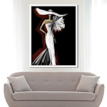 The White Dress Canvas Wall Art