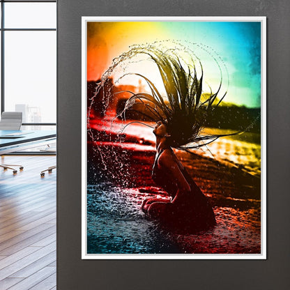 Neon Summer Days Canvas Wall Art