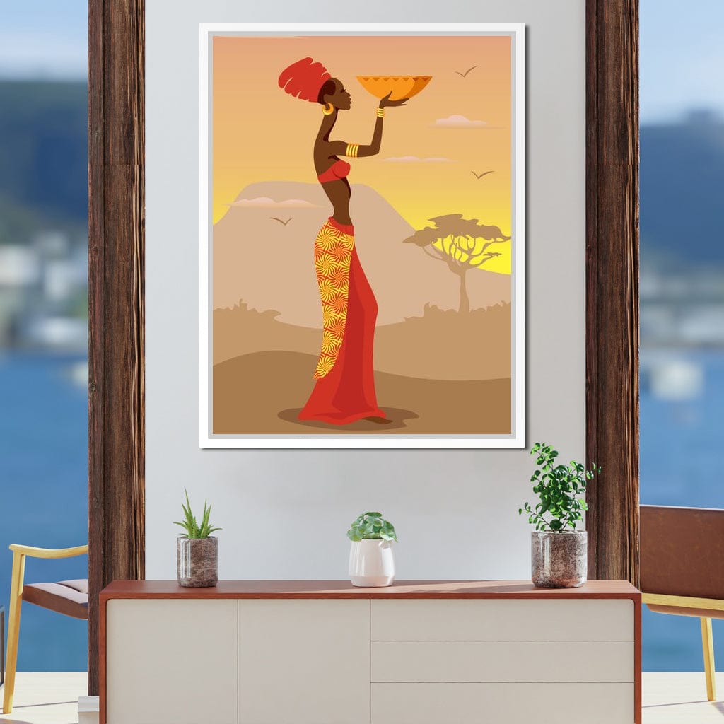 African Offering Canvas Wall Art
