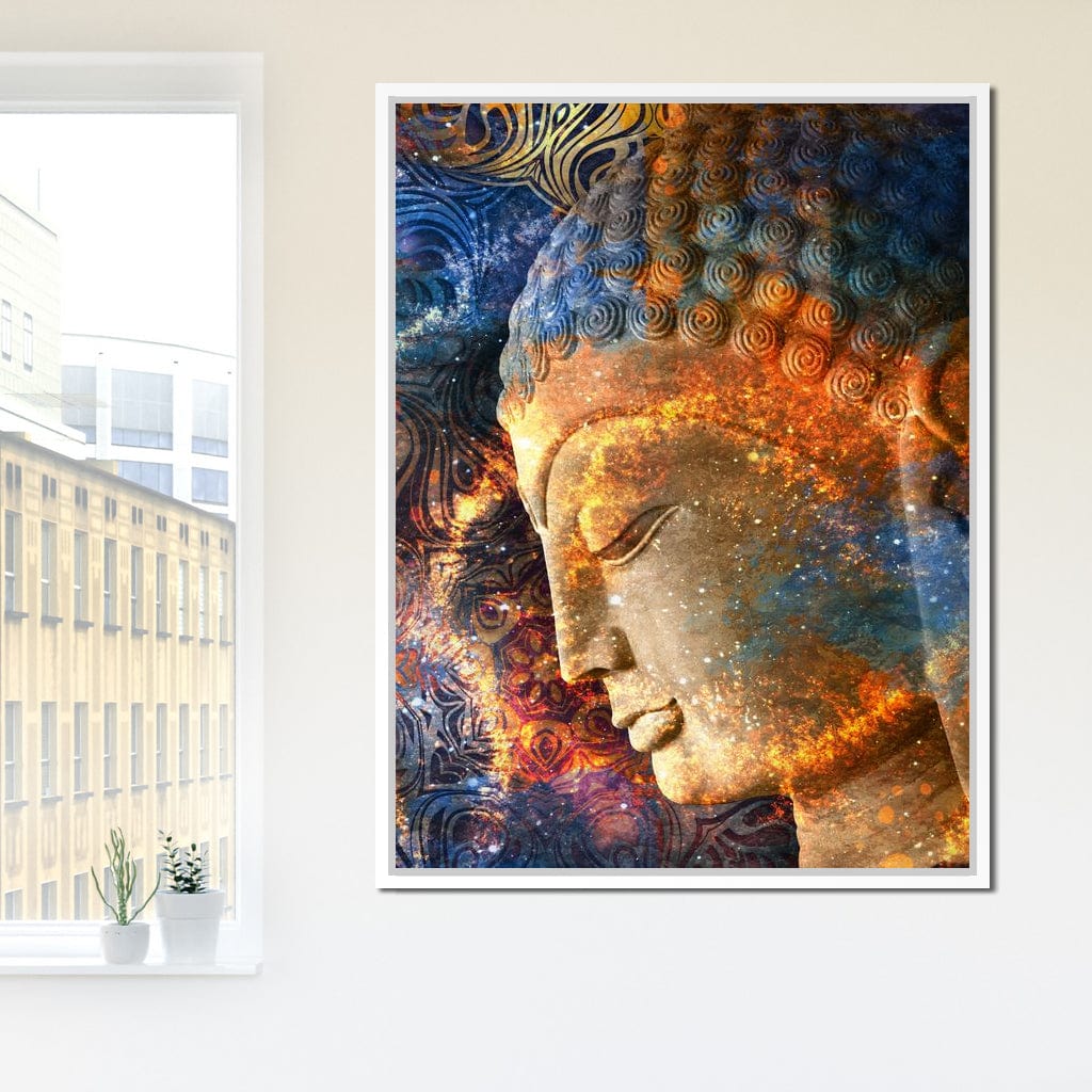 Buddha's Profile Canvas Wall Art