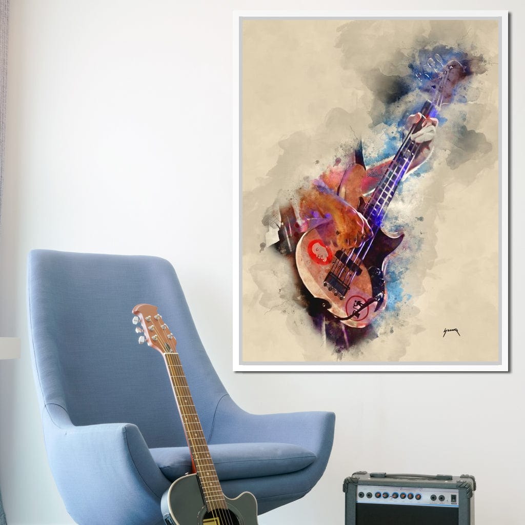 Flea's Bass Guitar Canvas Wall Art