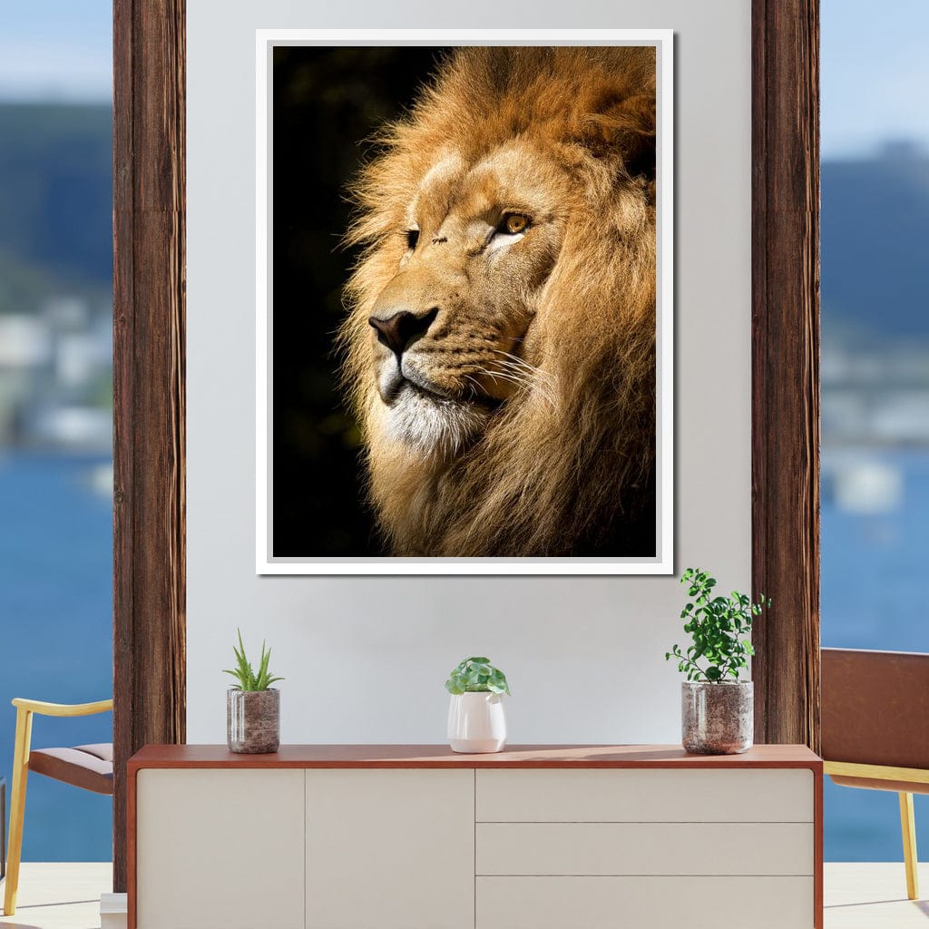 Lion View Canvas Wall Art