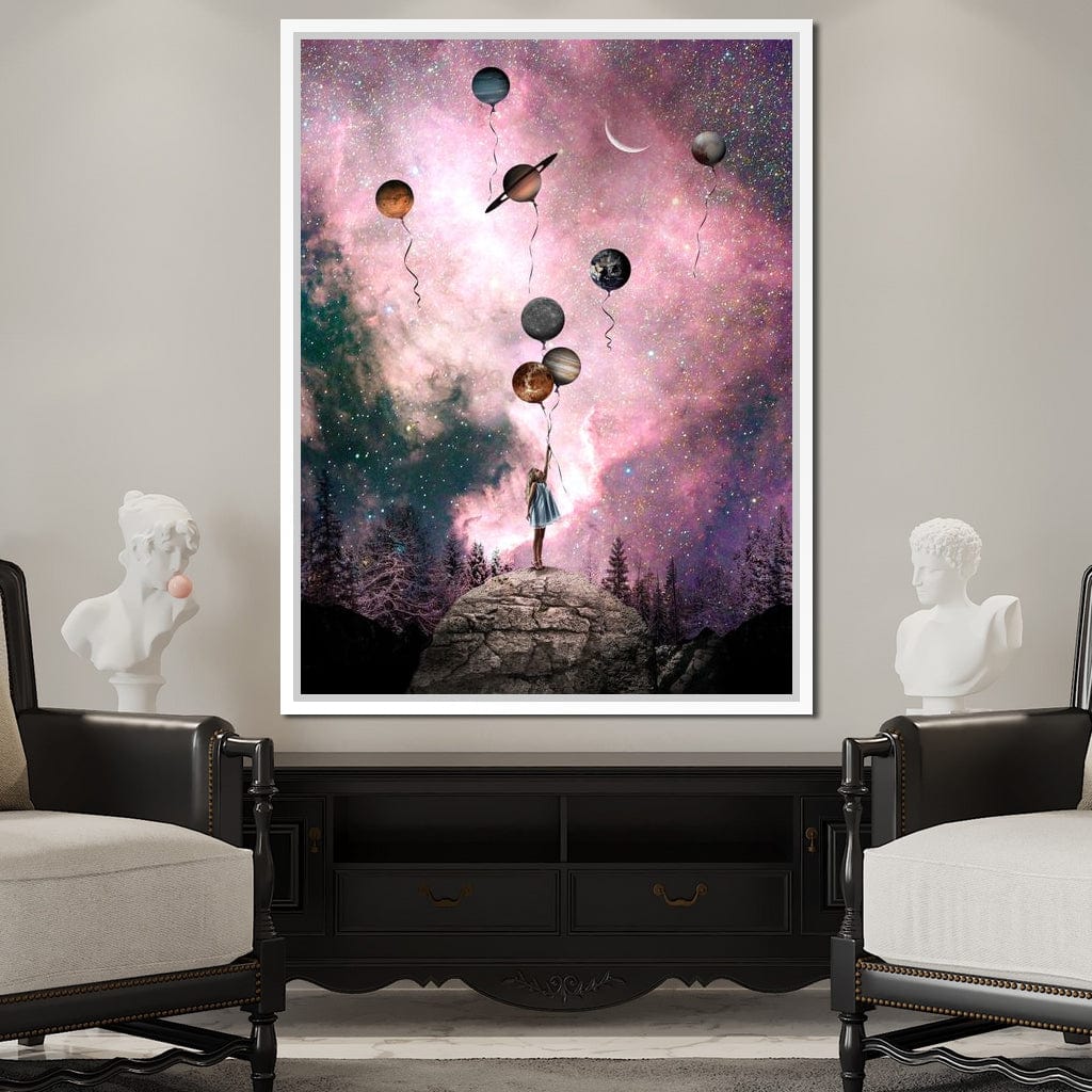 Rose Space Canvas Wall Art