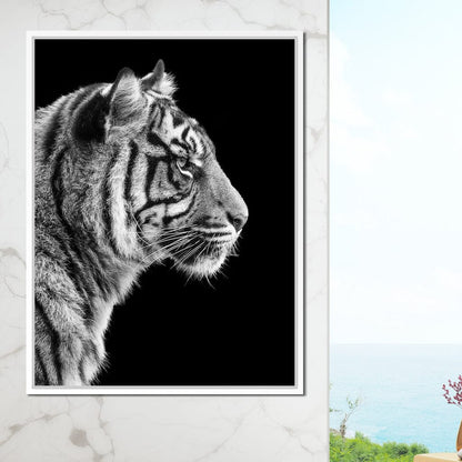 Black and White Sumatran Tiger Canvas Wall Art