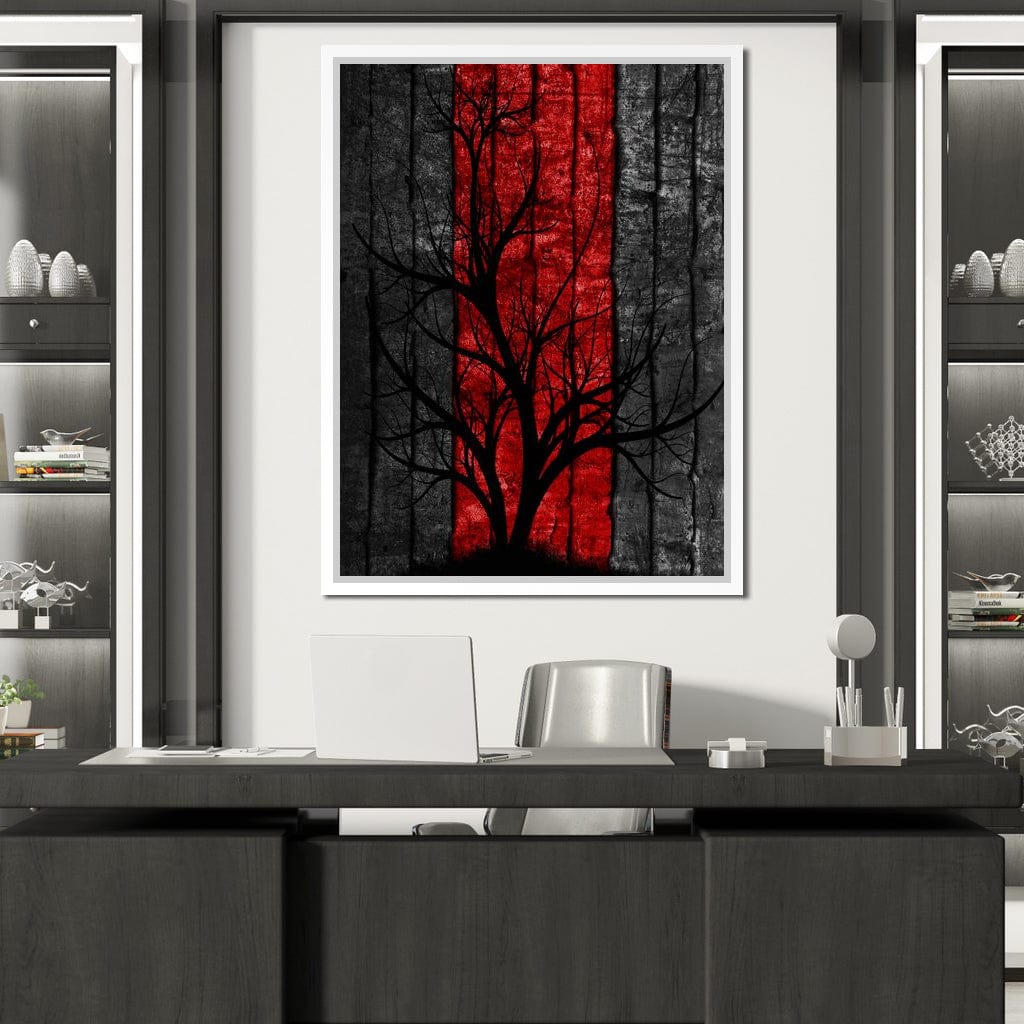 Silhouette Tree Canvas Wall Art