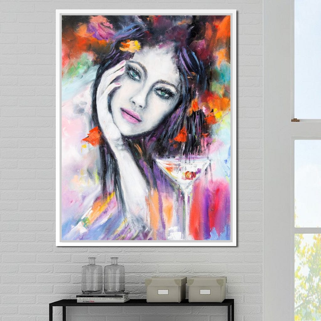 Martini Girl Canvas Wall Art