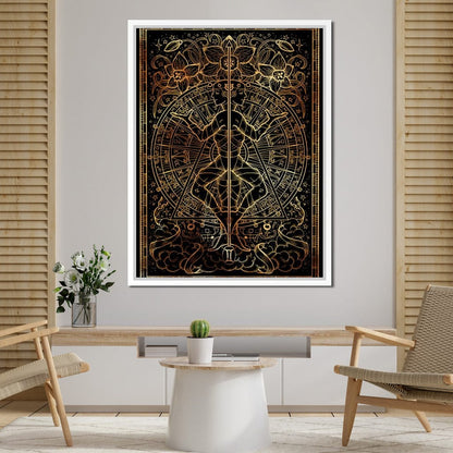 Zodiac sign Gemini Canvas Wall Art