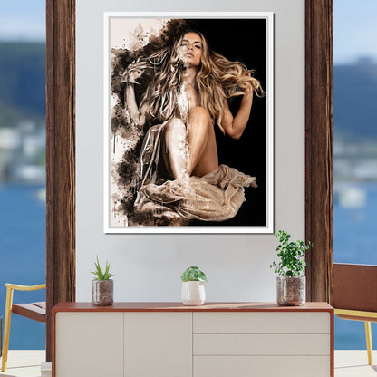 Golden Beauty Canvas Wall Art