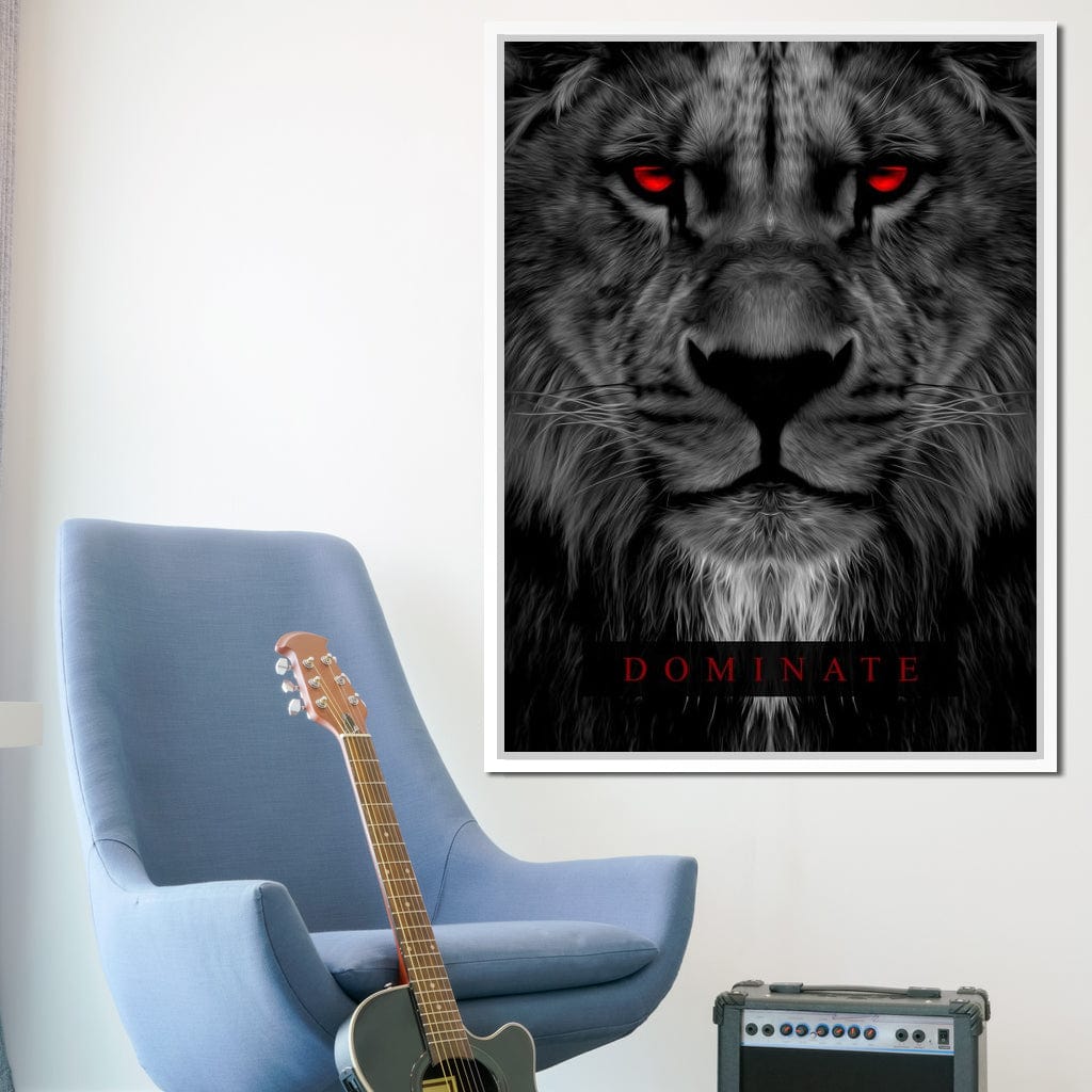 Dominate Lion Canvas Wall Art