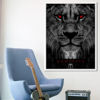 Dominate Lion Canvas Wall Art