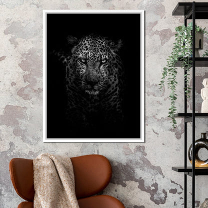 Leopard Black & White Canvas Wall Art