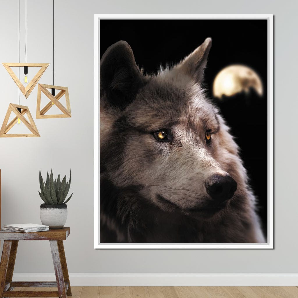 Wolf Moon Canvas Wall Art