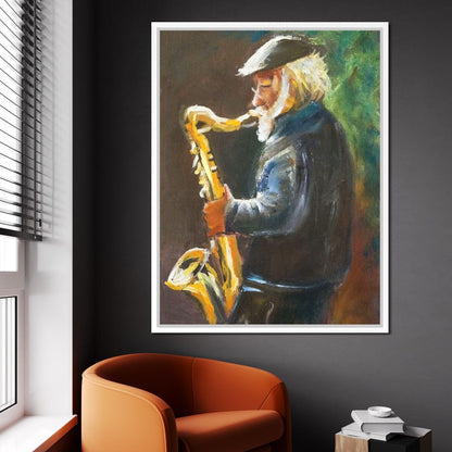 Saxophone Maestro Canvas Wall Art