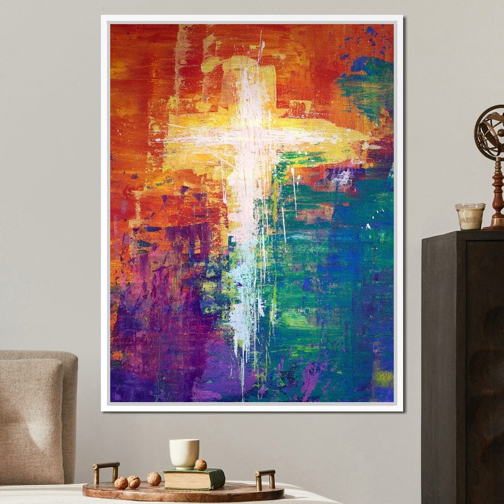 Abstract Cross Canvas Wall Art